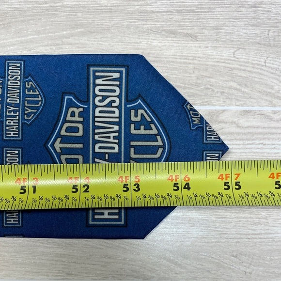 Vintage 1996 Harley-Davidson Classic Logo Blue Tie - Picture 15 of 16